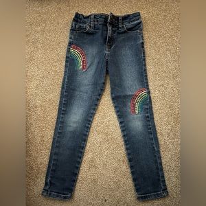 Cat and Jack rainbow patch jeans. Little girls size 6. Good condition.